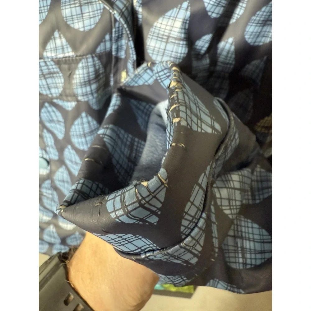 Hatley Raincoat Girls Size 12 Blue Plaid Raindrop‎ Fleece Lined Hooded Jacket